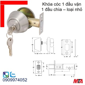 Khóa cóc một đầu chìa Hafele 911.22.395