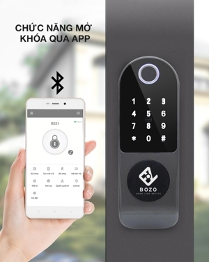 Khóa cổng cửa vân tay 1 mặt BOZO B221 Plus