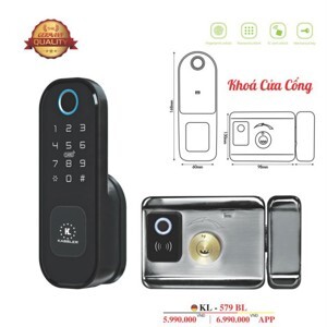 Khóa cửa cổng Kassler KL-579BL APP