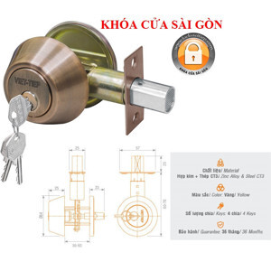 Khoá cửa tay nắm tròn Việt Tiệp 04102