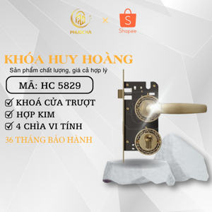 Khóa cửa thông phòng bằng đồng Huy Hoàng HC-5829