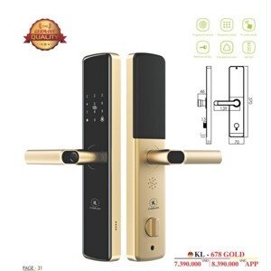 Khóa cửa vân tay Kassler KL-678 App