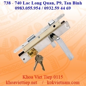 Khóa cửa Việt Tiệp tay gạt 0115