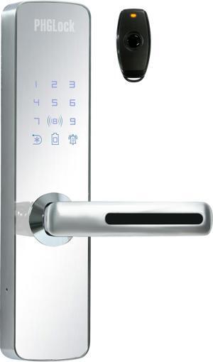 Khóa điện tử PHGLock KR7153W Silver Mica gương