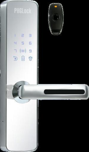 Khóa điện tử PHGLock KR7153W Silver Mica gương