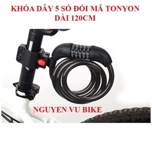 Khóa mật mã xe đạp thể thao Tonyon 5 số