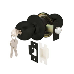 Khóa nắm tròn cho cửa chính đen mờ Hafele 911.83.563