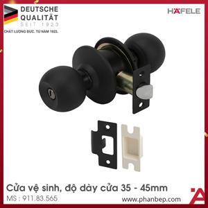 Khóa nắm tròn cho cửa phòng vệ sinh đen mờ Hafele 911.83.565