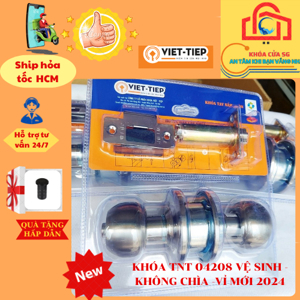 Khóa tay nắm tròn Việt Tiệp 04208 (WC)