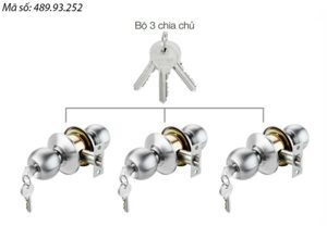 Khóa tròn bộ 3 có chìa chủ Hafele 489.93.252