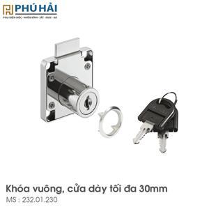 Khóa vuông chìa nhựa Häfele 32mm 232.01.230