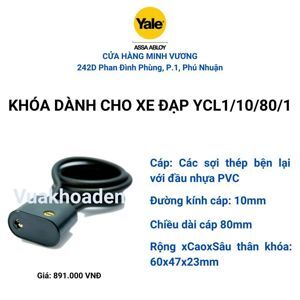 Khóa xe đạp Yale YCL1/10/80/1 - 80cm