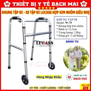 Khung tập đi nhôm bánh lớn Lucass W-57