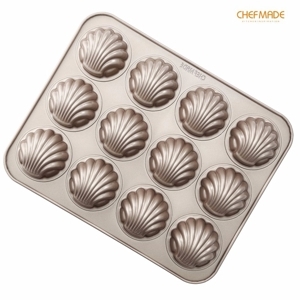 Khuôn 12 bánh vỏ sò tròn Chefmade WK9316
