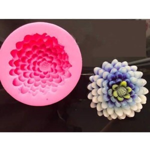 Khuôn silicon 4D rau câu hoa nổi Cúc Hoàng Gia