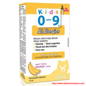 Kids 0-9 All Allergies – Trị các triệu chứng dị ứng thời tiết cho bé 0-9 tuổi