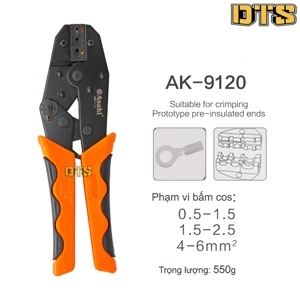 Kìm bấm cos C có bọc nhựa Asaki AK-9120