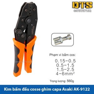 Kìm bấm cos ghim Asaki AK-9122 - 0.5 ~ 6.0mm2