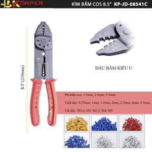 Kìm bấm cốt Korper KP-JD-08541CS 22cm