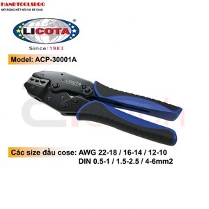 Kìm bấm đầu cote dây cáp kết nối Licota ACP-30001A