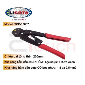 Kìm bấm đầu Cote  Licota TCP-10087