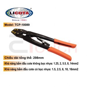 Kìm bấm đầu cote số 15 Licota TCP-10089