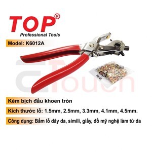 Kìm bấm khoen TOP K6012A kèm khoen