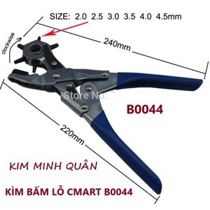 Kìm bấm lỗ dây nịt C-Mart B0044