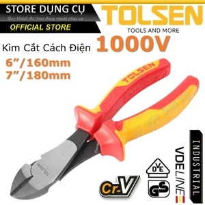 Kìm cắt cách điện Tolsen V38126 6″