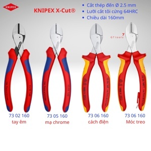 Kìm cắt chéo đòn bẩy cao Knipex 73 06 160