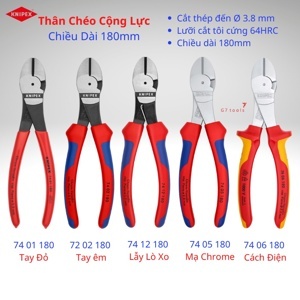 Kìm cắt chéo đòn bẩy cao Knipex 74 06 180