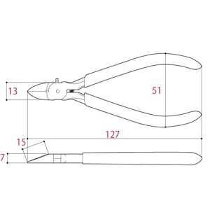 Kìm cắt mini 125mm Tsunoda MNK-125