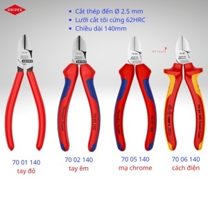 Kìm cắt thông dụng cách điện 1000V Knipex 70 06 140