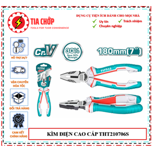 Kìm điện cao cấp Total THT210806S 8"