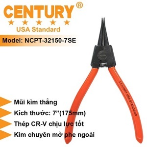 Kìm mở phe ngoài mũi thẳng 7" Century NCPT-32150-7SE