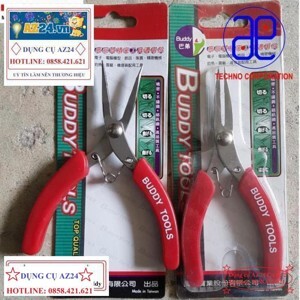 Kìm nhọn Buddy BG0013 loại 5inch cán đỏ mũi thẳng