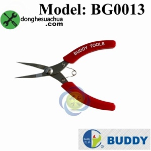 Kìm nhọn Buddy BG0013 loại 5inch cán đỏ mũi thẳng