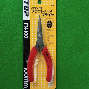 Kìm nhọn không gỉ mũi bằng không răng cưa Top Kogyo FN-100