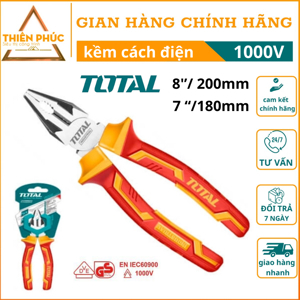 Kìm răng cách điện 7 inch Total THTIP2171