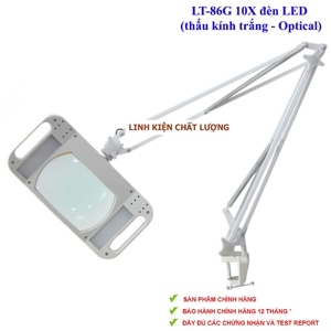 Kính lúp kẹp bàn có đèn LT-86G, Zoom 10X, 20W