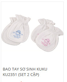 Bộ bao tay em bé Kuku KU2351