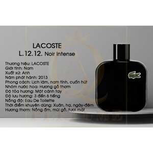 Nước hoa nam Lacoste L.12.12 Noir for men