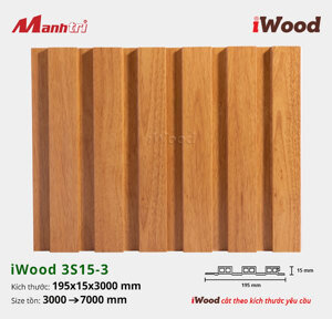 Lam 3 sóng iWood W195x15-3S15-3