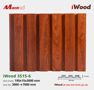 Lam 3 sóng iWood W195x15-3S15-6