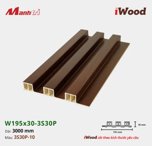 Lam 3 sóng iWood W195x30-3S30P-10