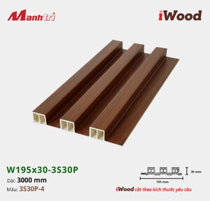 Lam 3 sóng iWood W195x30-3S30P-4