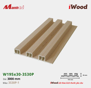 Lam 3 sóng iWood W195x30-3S30P-1