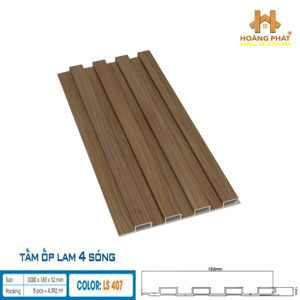 Lam sóng ốp tường Hobi Wood LS407