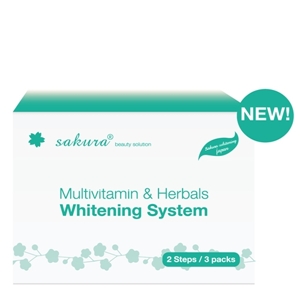 Kem tắm làm trắng da Sakura multivitamin & herbals whitening system