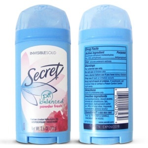 Lăn khử mùi dạng sáp nữ Secret Invisible Solid  - 73 g